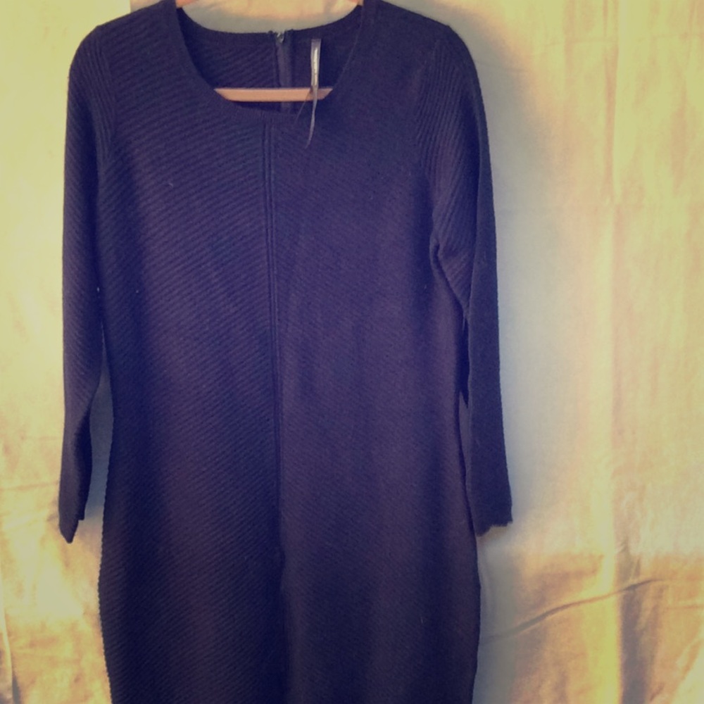 Navy Andrew Marcos New York sweater dress